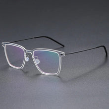Load image into Gallery viewer, Denmark 6554 Square Myopia Reading Titanium Glasses Frames Men Women Eyeglasses Ultra-light Prescription Gafas Eyewear De Oculos