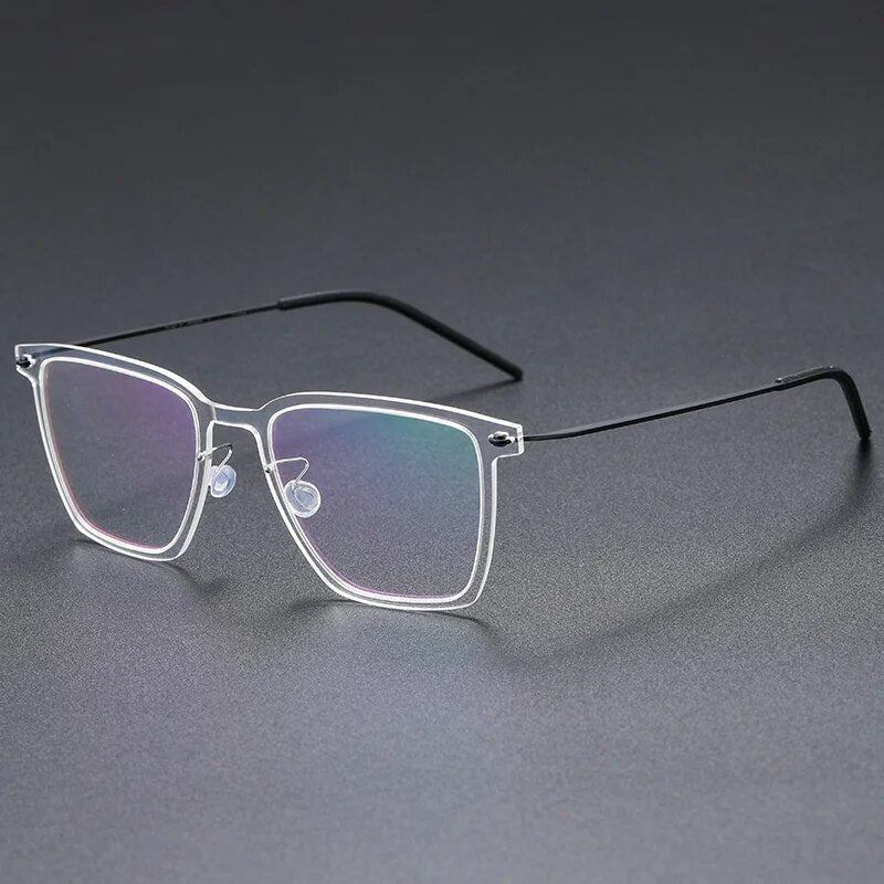 Denmark 6554 Square Myopia Reading Titanium Glasses Frames Men Women Eyeglasses Ultra-light Prescription Gafas Eyewear De Oculos