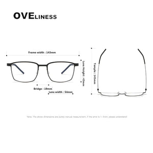 Denmark Berlin Eyewear Prescription Eyeglasses Frame for Women Square Myopia Optical Super light pure Titanium Glasses Frame Men