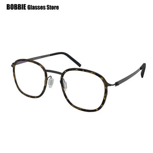 Denmark Brand 9781 Titanium Glasses Frame Ultralight Retro Oval Men Women Eyeglasses Eyewear Prescription Optical Oculos De Grau