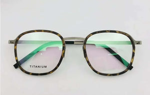 Denmark Brand 9781 Titanium Glasses Frame Ultralight Retro Oval Men Women Eyeglasses Eyewear Prescription Optical Oculos De Grau