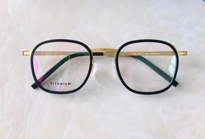 Denmark Brand 9781 Titanium Glasses Frame Ultralight Retro Oval Men Women Eyeglasses Eyewear Prescription Optical Oculos De Grau