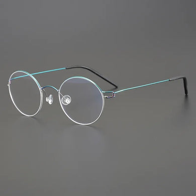 Denmark Brand Designer Screwless Eyeglasses Retro Round Wire Titanium Alloy Glasses Frame Ultralight Men Women Myopia Eyewear