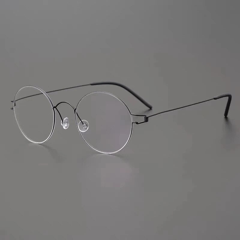 Denmark Brand Designer Screwless Eyeglasses Retro Round Wire Titanium Alloy Glasses Frame Ultralight Men Women Myopia Eyewear