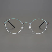 Load image into Gallery viewer, Denmark Brand Designer Screwless Eyeglasses Retro Round Wire Titanium Alloy Glasses Frame Ultralight Men Women Myopia Eyewear