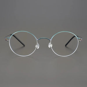 Denmark Brand Designer Screwless Eyeglasses Retro Round Wire Titanium Alloy Glasses Frame Ultralight Men Women Myopia Eyewear