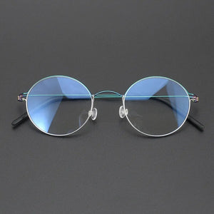 Denmark Brand Designer Screwless Eyeglasses Retro Round Wire Titanium Alloy Glasses Frame Ultralight Men Women Myopia Eyewear