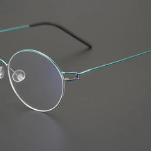 Load image into Gallery viewer, Denmark Brand Designer Screwless Eyeglasses Retro Round Wire Titanium Alloy Glasses Frame Ultralight Men Women Myopia Eyewear