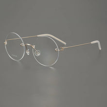 Load image into Gallery viewer, Denmark Brand Frameless Round Eyeglasses 356 Ultralight Men Screwless Titanium Glasses Frames Rimless Spectacles Women Spectacle