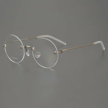 Load image into Gallery viewer, Denmark Brand Frameless Round Eyeglasses 356 Ultralight Men Screwless Titanium Glasses Frames Rimless Spectacles Women Spectacle