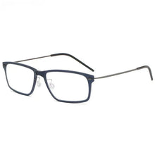 Load image into Gallery viewer, Denmark Brand Men&#39;s Screwless Glasses Frame Titanium Square Eyeglasses 6507 Women Myopia Prescription Eyewear Blue Lens Gafas