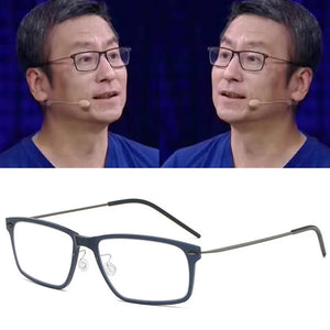 Denmark Brand Men's Screwless Glasses Frame Titanium Square Eyeglasses 6507 Women Myopia Prescription Eyewear Blue Lens Gafas