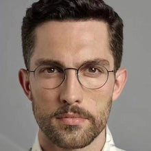 Load image into Gallery viewer, Denmark Brand Pure Titanium Glasses Frame Men Round Screwless Ultralight Prescription Eyeglasses Women Optical Eyewear Oculos De