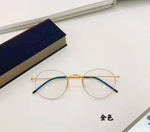 Load image into Gallery viewer, Denmark Brand Pure Titanium Glasses Frame Men Round Screwless Ultralight Prescription Eyeglasses Women Optical Eyewear Oculos De