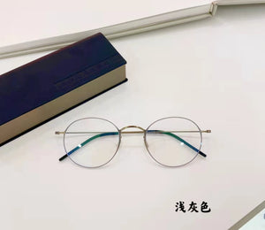 Denmark Brand Pure Titanium Glasses Frame Men Round Screwless Ultralight Prescription Eyeglasses Women Optical Eyewear Oculos De
