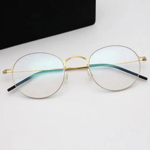 Load image into Gallery viewer, Denmark Brand Pure Titanium Glasses Frame Men Round Screwless Ultralight Prescription Eyeglasses Women Optical Eyewear Oculos De