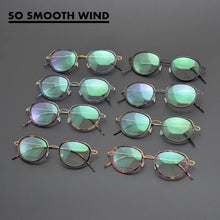 Load image into Gallery viewer, Denmark Brand Retro Oval Round Eyeglasses Titanium Glasses Frame Men Woman Screwless Ultralight Spectacles Eyewear with Rubber