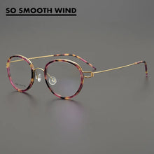 Load image into Gallery viewer, Denmark Brand Retro Oval Round Eyeglasses Titanium Glasses Frame Men Woman Screwless Ultralight Spectacles Eyewear with Rubber