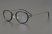 Load image into Gallery viewer, Denmark Brand Retro Oval Round Eyeglasses Titanium Glasses Frame Men Woman Screwless Ultralight Spectacles Eyewear with Rubber