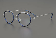 Load image into Gallery viewer, Denmark Brand Retro Oval Round Eyeglasses Titanium Glasses Frame Men Woman Screwless Ultralight Spectacles Eyewear with Rubber