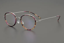 Load image into Gallery viewer, Denmark Brand Retro Oval Round Eyeglasses Titanium Glasses Frame Men Woman Screwless Ultralight Spectacles Eyewear with Rubber
