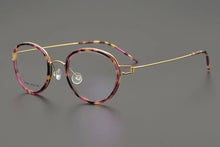 Load image into Gallery viewer, Denmark Brand Retro Oval Round Eyeglasses Titanium Glasses Frame Men Woman Screwless Ultralight Spectacles Eyewear with Rubber