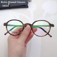 Load image into Gallery viewer, Denmark Brand Retro Round Design Glasses Frame Men Women Acetate Titanium Eyeglasses Original Quality Korean Spectacles Eyewear