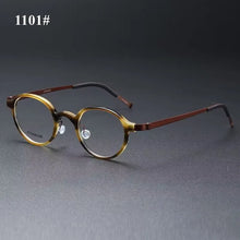 Load image into Gallery viewer, Denmark Brand Retro Round Design Glasses Frame Men Women Acetate Titanium Eyeglasses Original Quality Korean Spectacles Eyewear