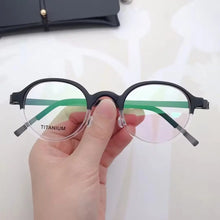 Load image into Gallery viewer, Denmark Brand Retro Round Design Glasses Frame Men Women Acetate Titanium Eyeglasses Original Quality Korean Spectacles Eyewear