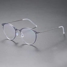Load image into Gallery viewer, Denmark Brand Retro Round Titanium Glasses Frame Men Screwless Ultralight Eyewear Women Optical Prescription Eyeglasses 6541