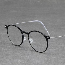 Load image into Gallery viewer, Denmark Brand Retro Round Titanium Glasses Frame Men Screwless Ultralight Eyewear Women Optical Prescription Eyeglasses 6541