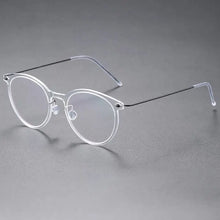 Load image into Gallery viewer, Denmark Brand Retro Round Titanium Glasses Frame Men Screwless Ultralight Eyewear Women Optical Prescription Eyeglasses 6541