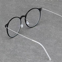 Load image into Gallery viewer, Denmark Brand Retro Round Titanium Glasses Frame Men Screwless Ultralight Eyewear Women Optical Prescription Eyeglasses 6541