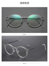 Load image into Gallery viewer, Denmark Brand Retro Round Titanium Glasses Frame Men Screwless Ultralight Eyewear Women Optical Prescription Eyeglasses 6541