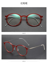 Load image into Gallery viewer, Denmark Brand Retro Round Titanium Glasses Frame Men Screwless Ultralight Eyewear Women Optical Prescription Eyeglasses 6541