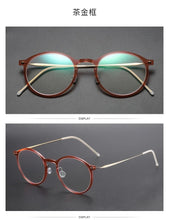 Load image into Gallery viewer, Denmark Brand Retro Round Titanium Glasses Frame Men Screwless Ultralight Eyewear Women Optical Prescription Eyeglasses 6541