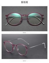Load image into Gallery viewer, Denmark Brand Retro Round Titanium Glasses Frame Men Screwless Ultralight Eyewear Women Optical Prescription Eyeglasses 6541