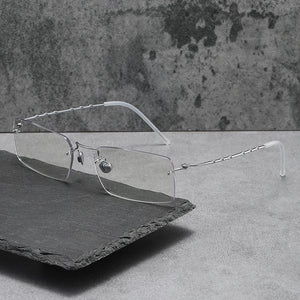 Denmark Brand Rimless Glasses Frame Men Women Pure Titanium Frameless Ultralight Eyeglasses Prescription Myopia Spectacles