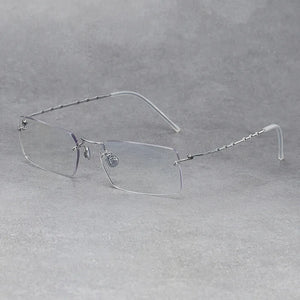 Denmark Brand Rimless Glasses Frame Men Women Pure Titanium Frameless Ultralight Eyeglasses Prescription Myopia Spectacles