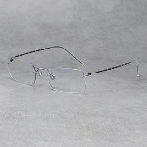 Denmark Brand Rimless Glasses Frame Men Women Pure Titanium Frameless Ultralight Eyeglasses Prescription Myopia Spectacles