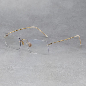 Denmark Brand Rimless Glasses Frame Men Women Pure Titanium Frameless Ultralight Eyeglasses Prescription Myopia Spectacles