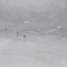 Carica l&#39;immagine nel visualizzatore di Gallery, Denmark Brand Rimless Glasses Frame Men Women Pure Titanium Ultralight Eyeglasses Prescription Myopia Spectacles Anti Blue Lens