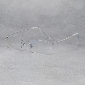 Denmark Brand Rimless Glasses Frame Men Women Pure Titanium Ultralight Eyeglasses Prescription Myopia Spectacles Anti Blue Lens