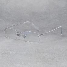 Carica l&#39;immagine nel visualizzatore di Gallery, Denmark Brand Rimless Glasses Frame Men Women Pure Titanium Ultralight Eyeglasses Prescription Myopia Spectacles Anti Blue Lens