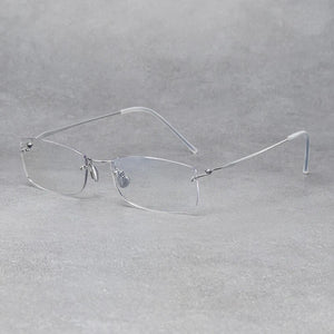 Denmark Brand Rimless Glasses Frame Men Women Pure Titanium Ultralight Eyeglasses Prescription Myopia Spectacles Anti Blue Lens