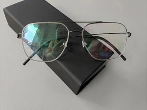 Denmark Brand Screwless Eyewear Ultralight Titanium Glasses Frame Men Women Double Beam Square Optical Eyeglasses Blue Light Len