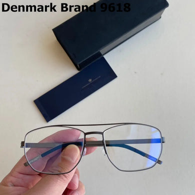 Denmark Brand Square Double Beam Glasses Frame Men Women Ultra-light Prescription Myopia No Screw Eyeglasses Frame Gafas 9618