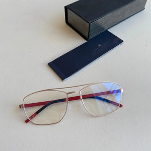 Denmark Brand Square Double Beam Glasses Frame Men Women Ultra-light Prescription Myopia No Screw Eyeglasses Frame Gafas 9618