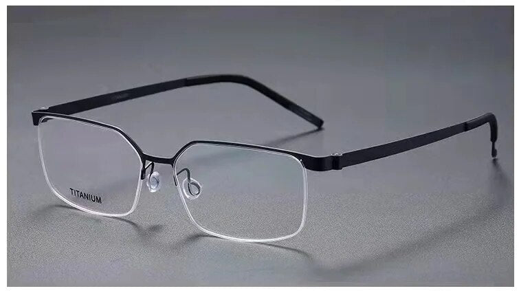 Denmark Brand Titanium Glasses Frame Men Square Screwless Ultralight Prescription Eyeglasses Women Optical Eyewear Classic 7422