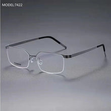 Load image into Gallery viewer, Denmark Brand Titanium Glasses Frame Men Square Screwless Ultralight Prescription Eyeglasses Women Optical Eyewear Classic 7422